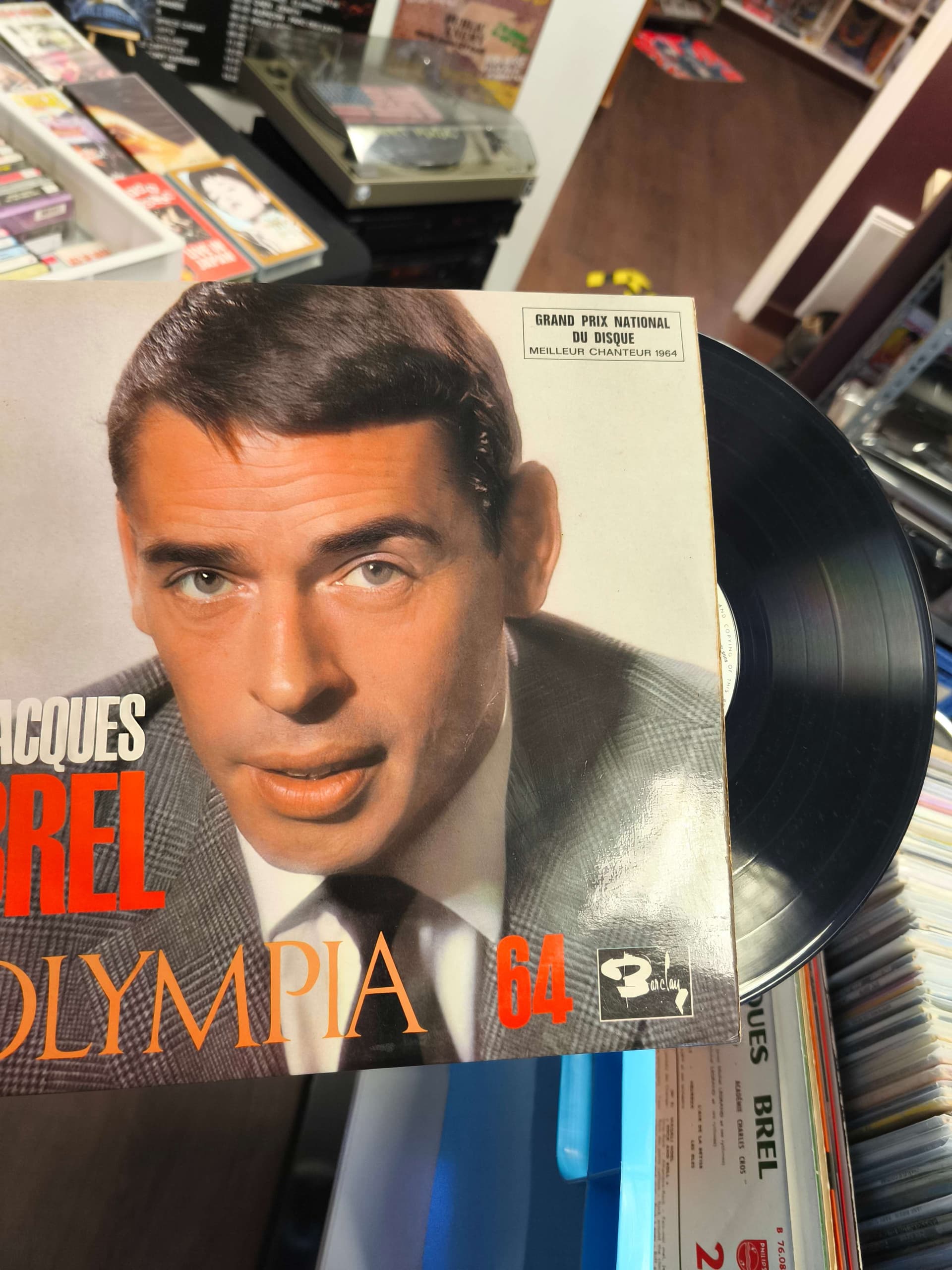 Vinyle Jacques Brel Olympia 64 achat pr\u00e8s d'Amboise